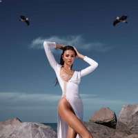 Синьо лято с модела Denisa Ciocoiu